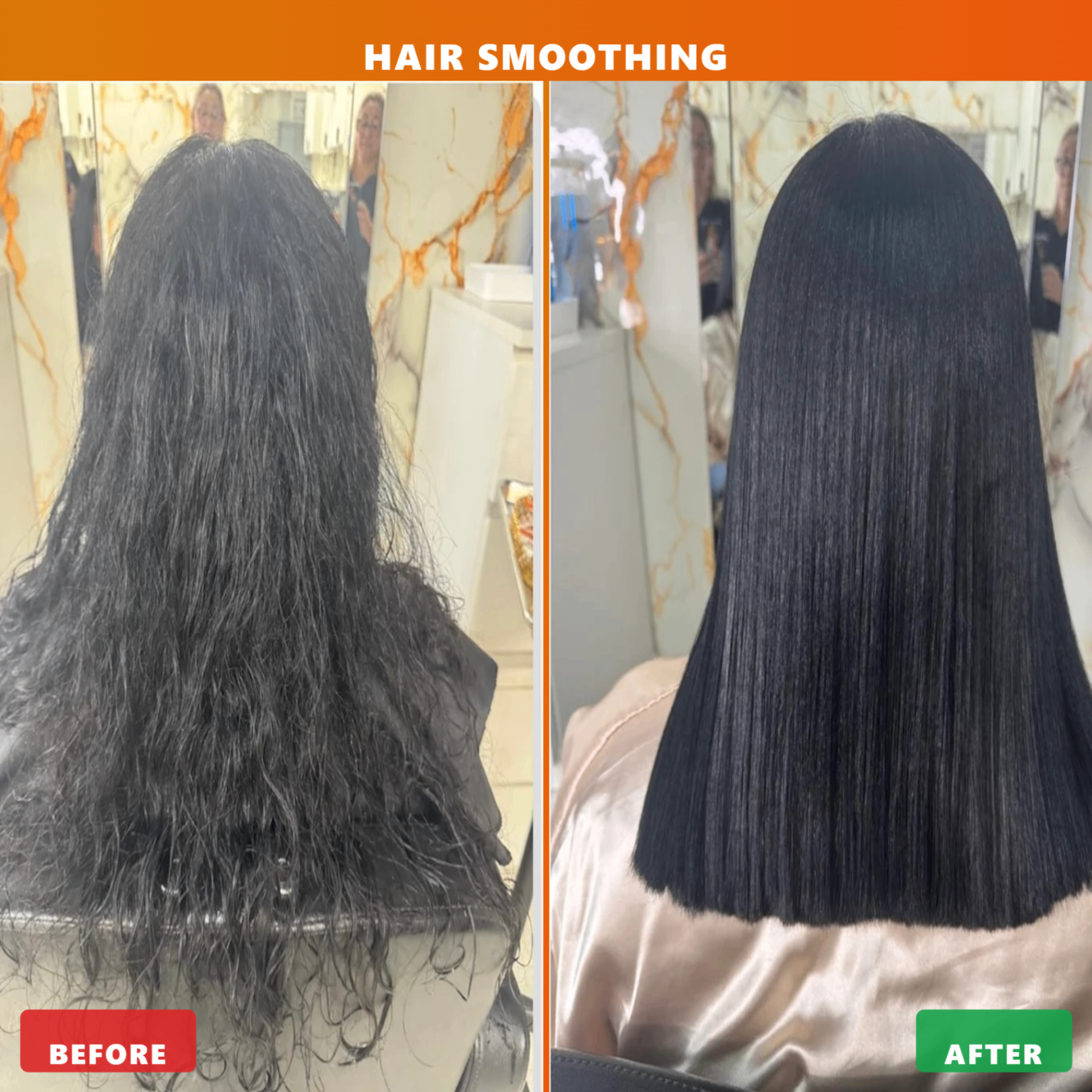 Hair Smoothing — Before & After